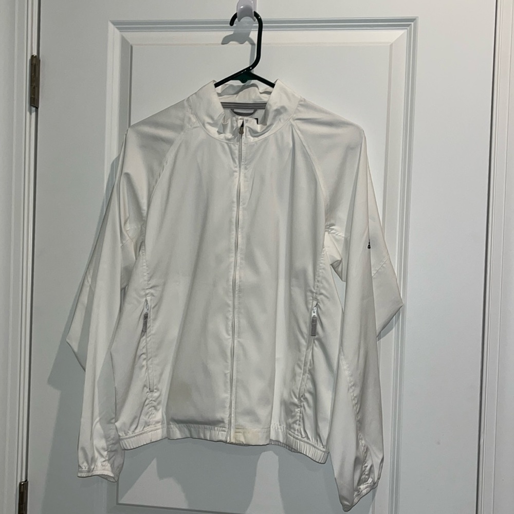 Adidas Climaproof white windbreaker worn a few times